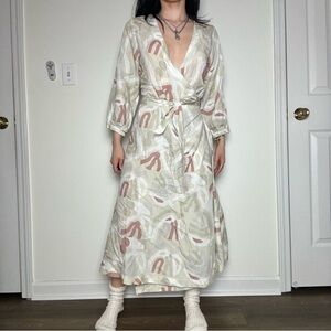 Tradlands Lily Midi Wrap Dress Berenice Print XXS